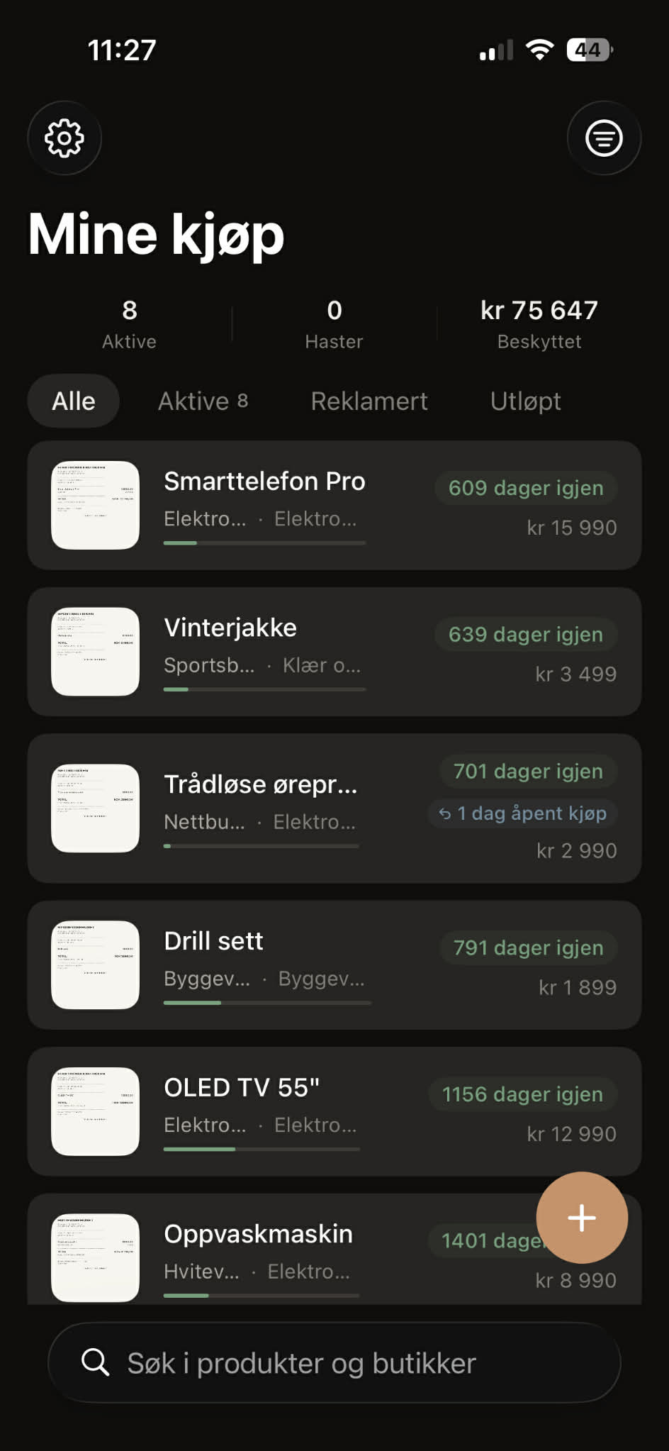 Home screen